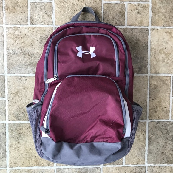 maroon under armour backpack